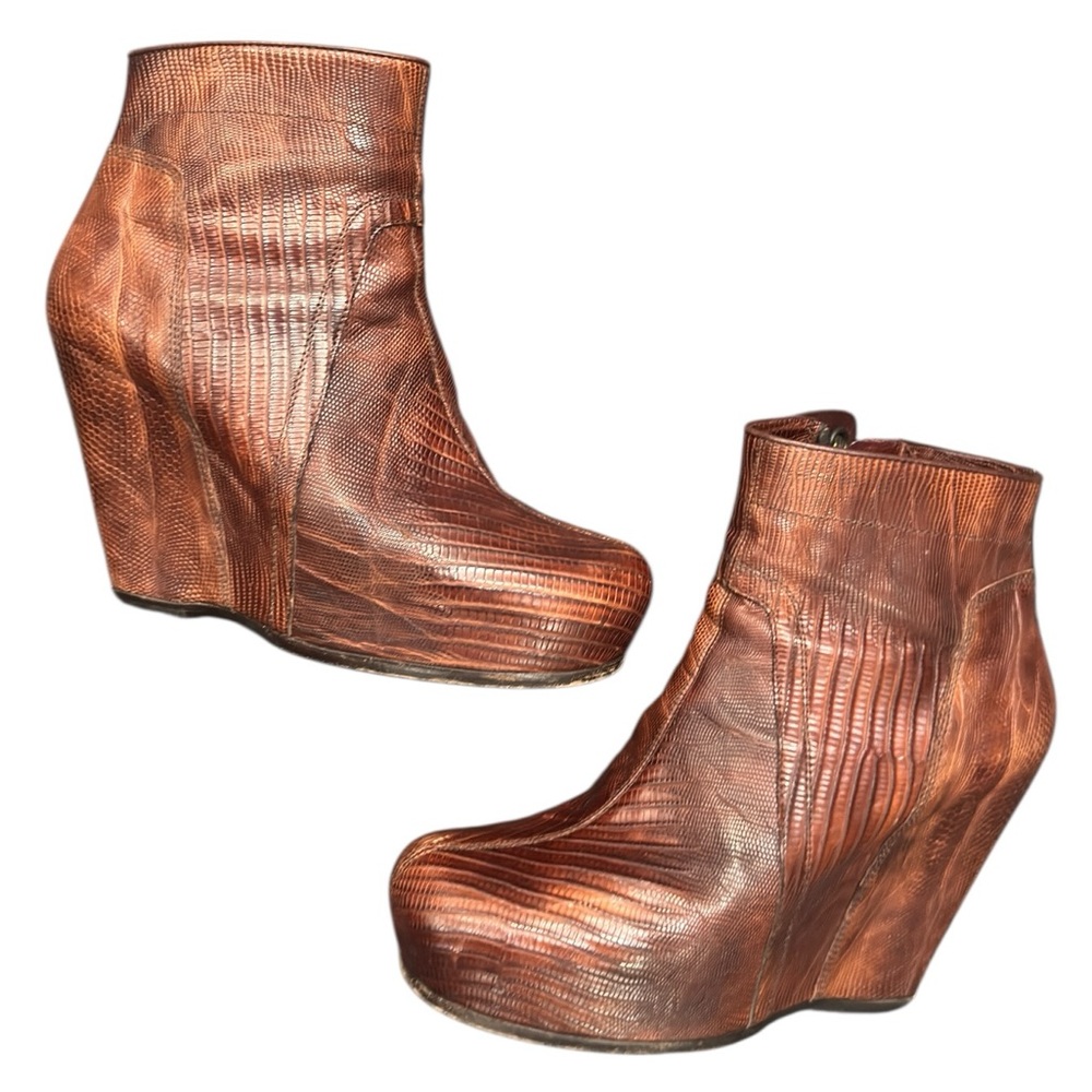 Rick Owens wedge platform booties Sz. 38